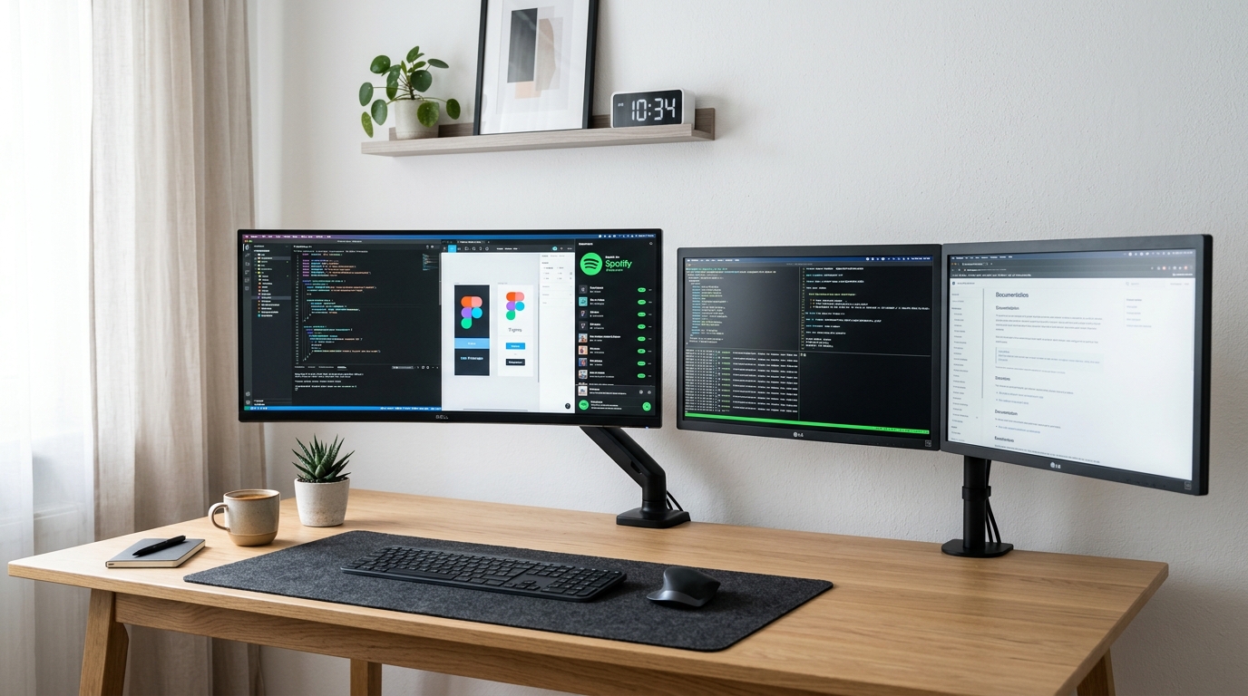 Ultrawide vs. Dual-Monitor im Homeoffice: Was ist produktiver & ergonomischer? (Vergleich 2026)