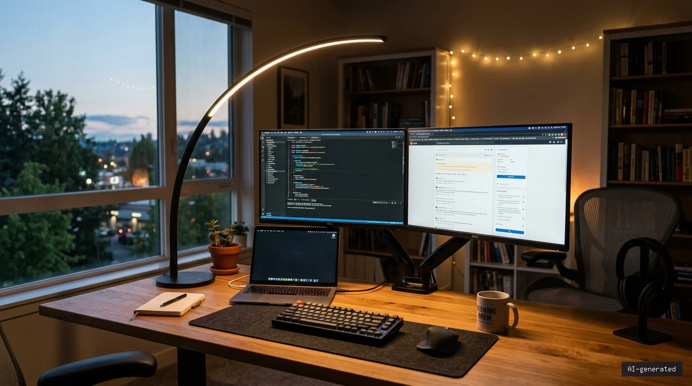 Themenillustration: Dimmbare Schreibtischlampe: Lichtfläche und Position auswählen